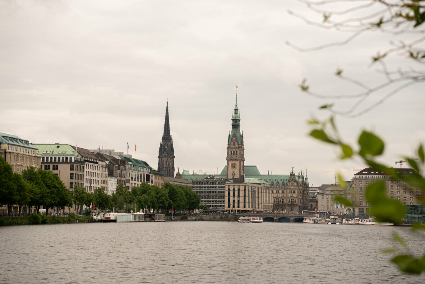 Hamburg Blick auf Binnenalster