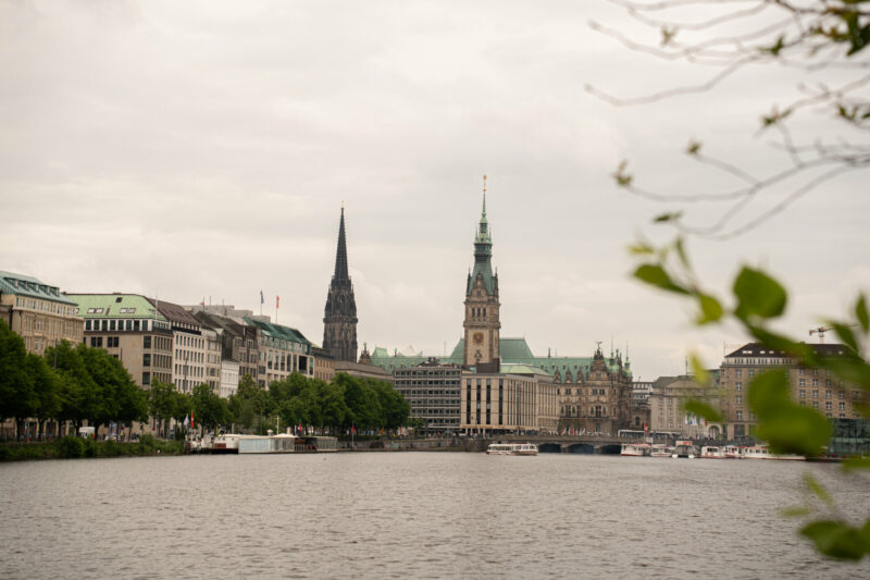 Hamburg Blick auf Binnenalster