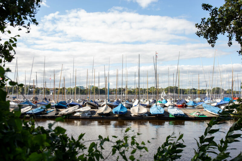 Sailing boats on the Alster