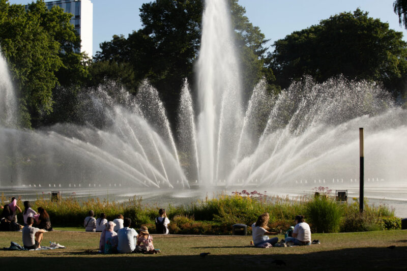 Park in Hamburg in Summer